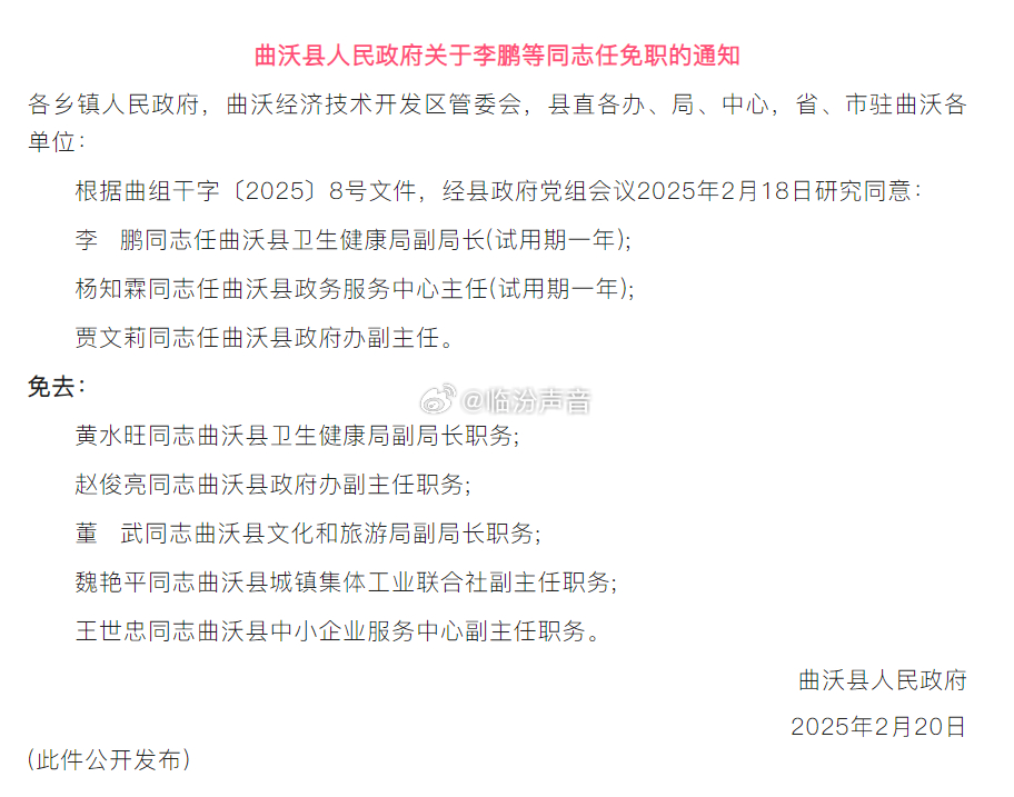 姚集村民委员会最新人事任命